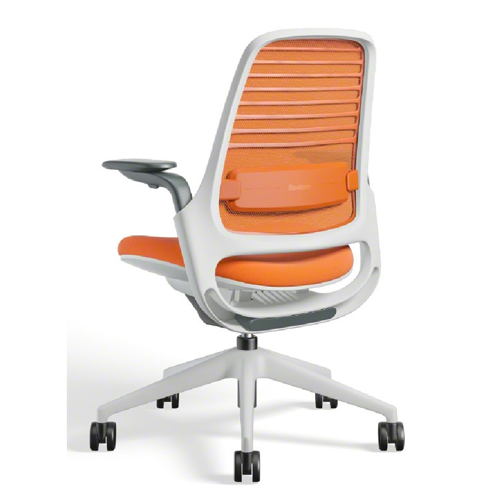 Steelcase（スチールケース）デスクチェア「シリーズ1」フレームシーガル 座タンジェリン