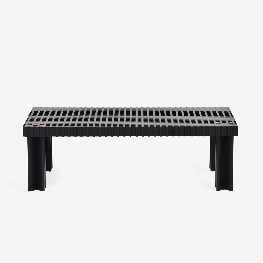 PoltronaFrau（ポルトローナ・フラウ）センターテーブル「キョウト」幅102cm 奥行50cm ビーチ材 ブラック色【次回入荷未定】