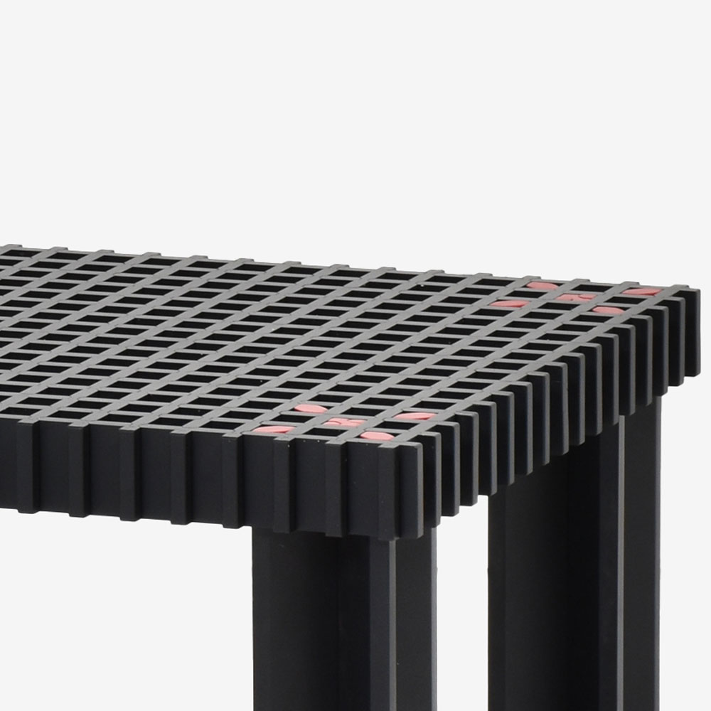 PoltronaFrau（ポルトローナ・フラウ）センターテーブル「キョウト」幅102cm 奥行50cm ビーチ材 ブラック色【次回入荷未定】