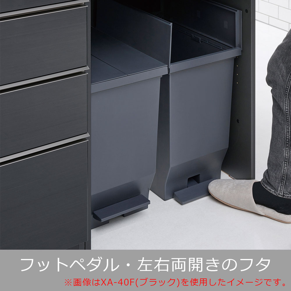 Pamouna(パモウナ)オプションダストボックス「XA-20F ブラック」20L(F)タイプ 左右両開き オープン部専用