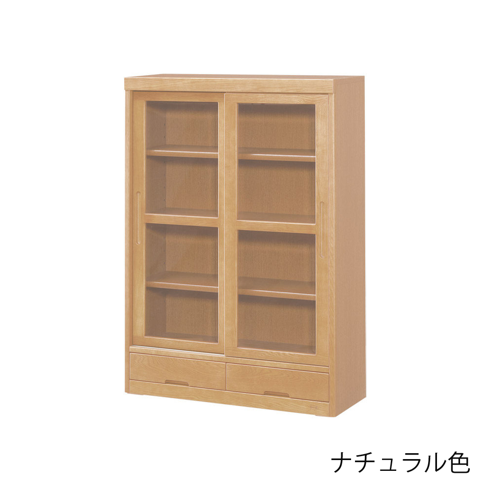 浜本工芸　書棚「No.8604H・No.8600H・No.8608H」引き戸タイプ 幅85.1cm 全3色［No.8600］