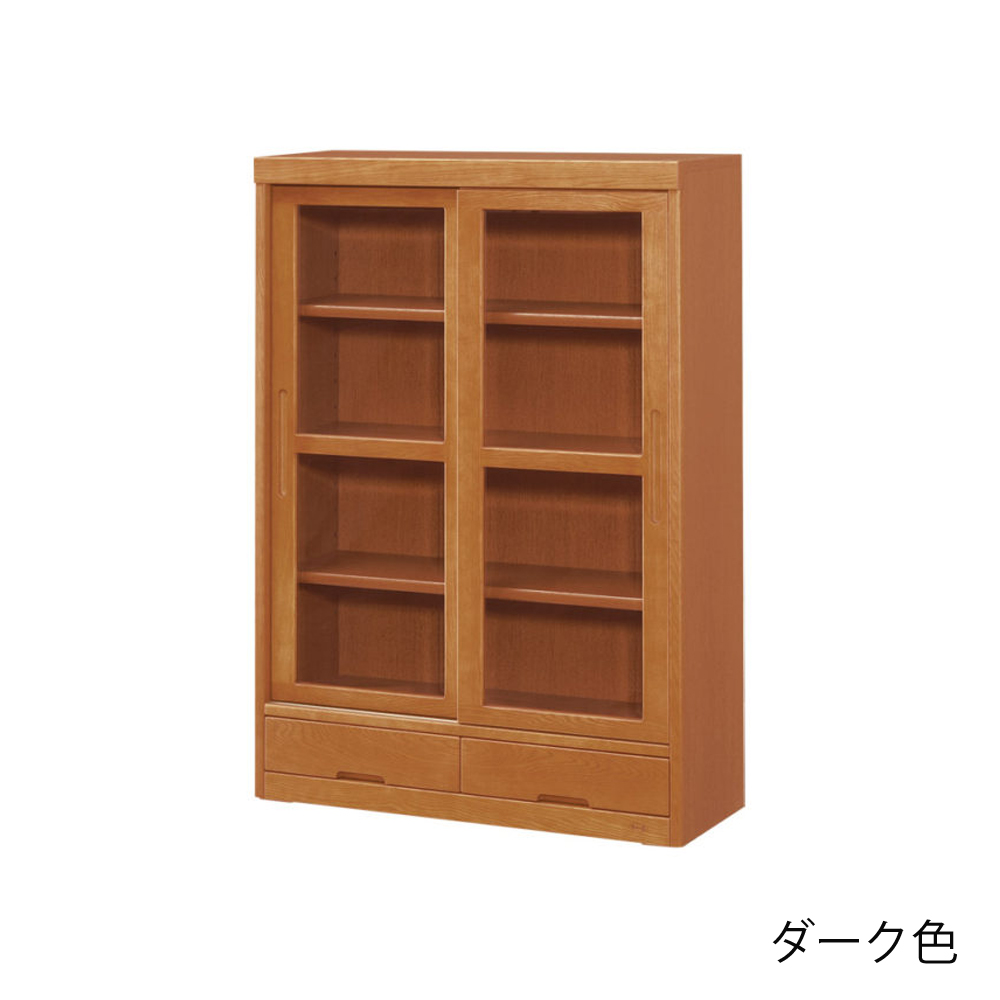 浜本工芸　書棚「No.8604H・No.8600H・No.8608H」引き戸タイプ 幅85.1cm 全3色［No.8600］