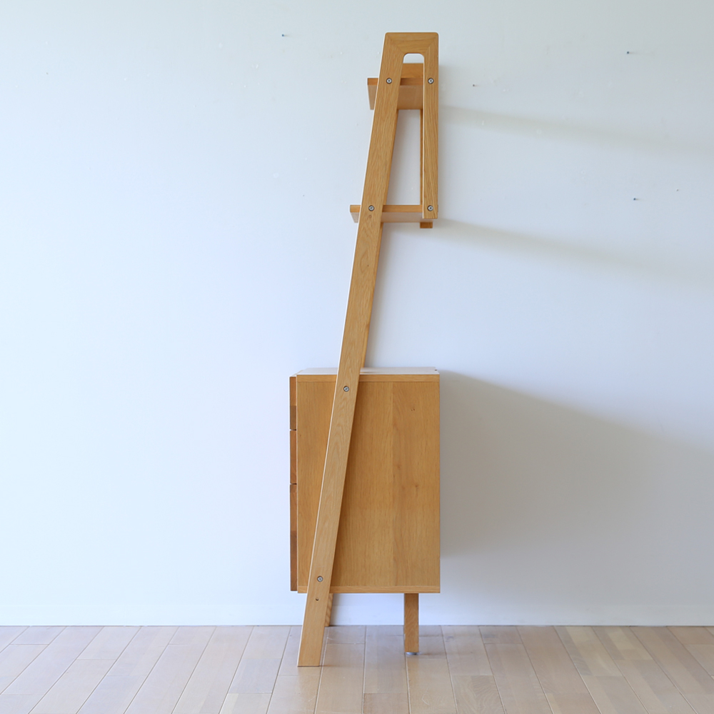 キャビネット「レイリア」ハイタイプ 幅84cm ホワイトオーク材