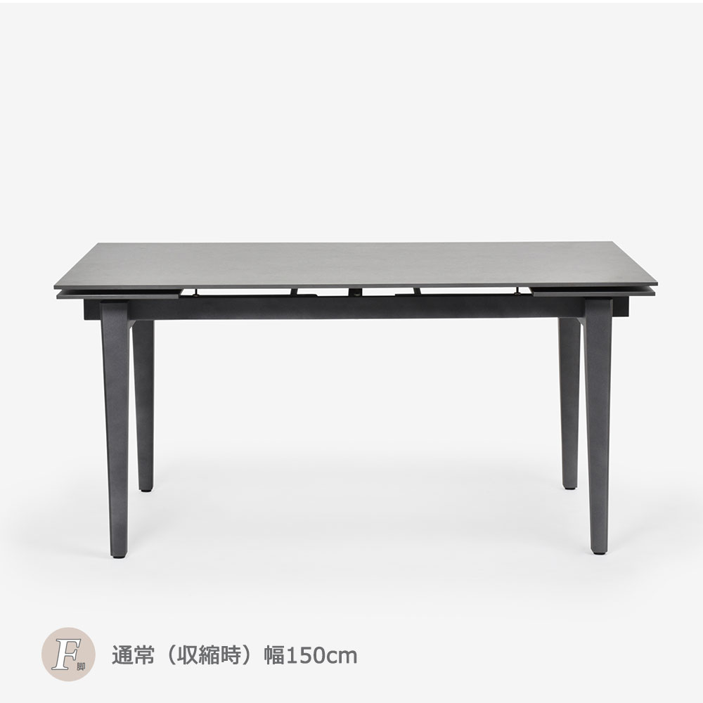 ダイニングセット「レフ」グレー色 伸長式セラミックテーブル天板RGY色（選べる脚2タイプ）+チェア布DGY色4脚