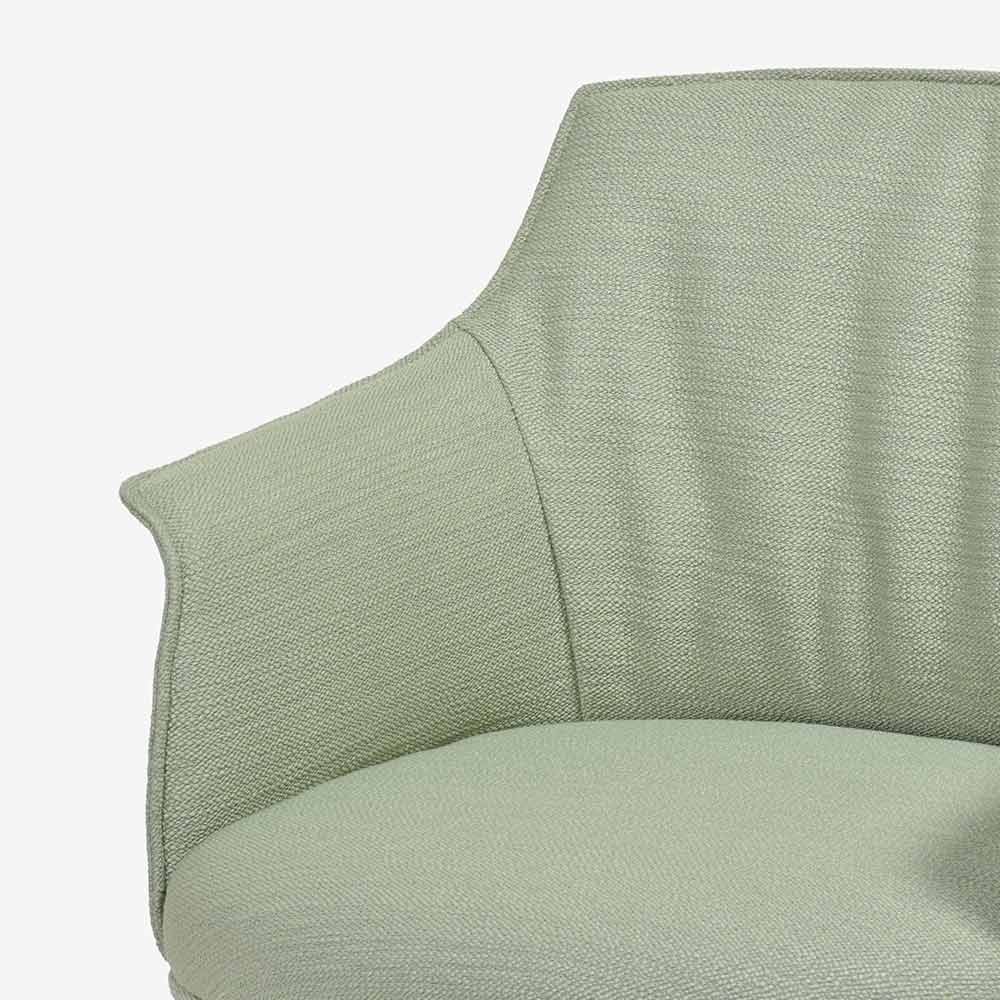 PoltronaFrau(ポルトローナ・フラウ)ダイニングチェア(アーム付き)「アーチボルドラージ」布ピスタチオ色 #C Pistachio