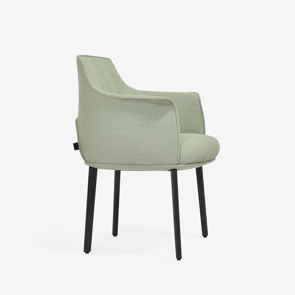 PoltronaFrau(ポルトローナ・フラウ)ダイニングチェア(アーム付き)「アーチボルドラージ」布ピスタチオ色 #C Pistachio