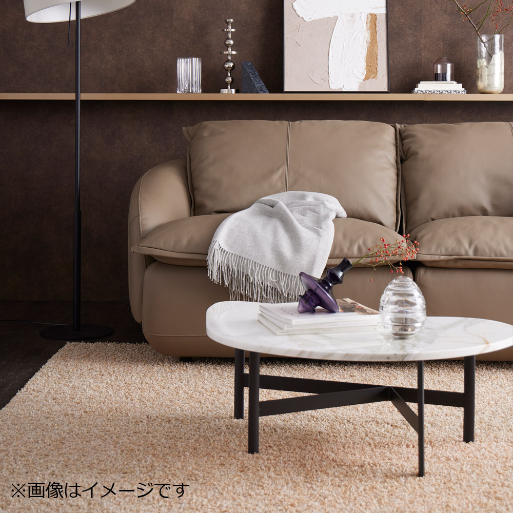 ソファ 3人掛け「L/S 75(エルエス75)」幅218cm 革張り 革パインバーク色 #J-RY513E