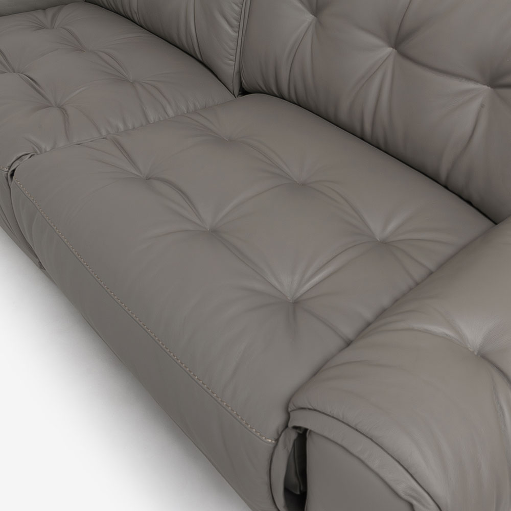 電動リクライニングソファ「L/S Motion 76（エルエスモーション76）」幅210cm 革#H/S-042E エレファントグレー色
