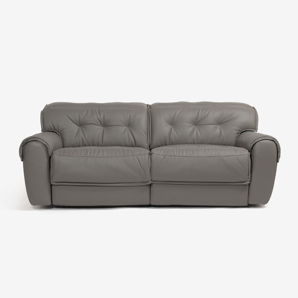 電動リクライニングソファ「L/S Motion 76(エルエスモーション76)」幅210cm 革#H/S-042E エレファントグレー色
