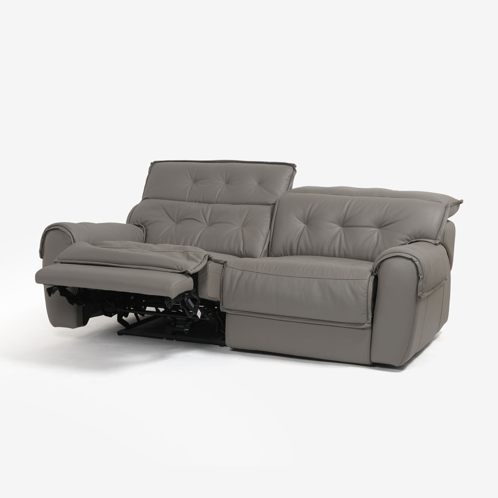 電動リクライニングソファ「L/S Motion 76（エルエスモーション76）」幅210cm 革#H/S-042E エレファントグレー色