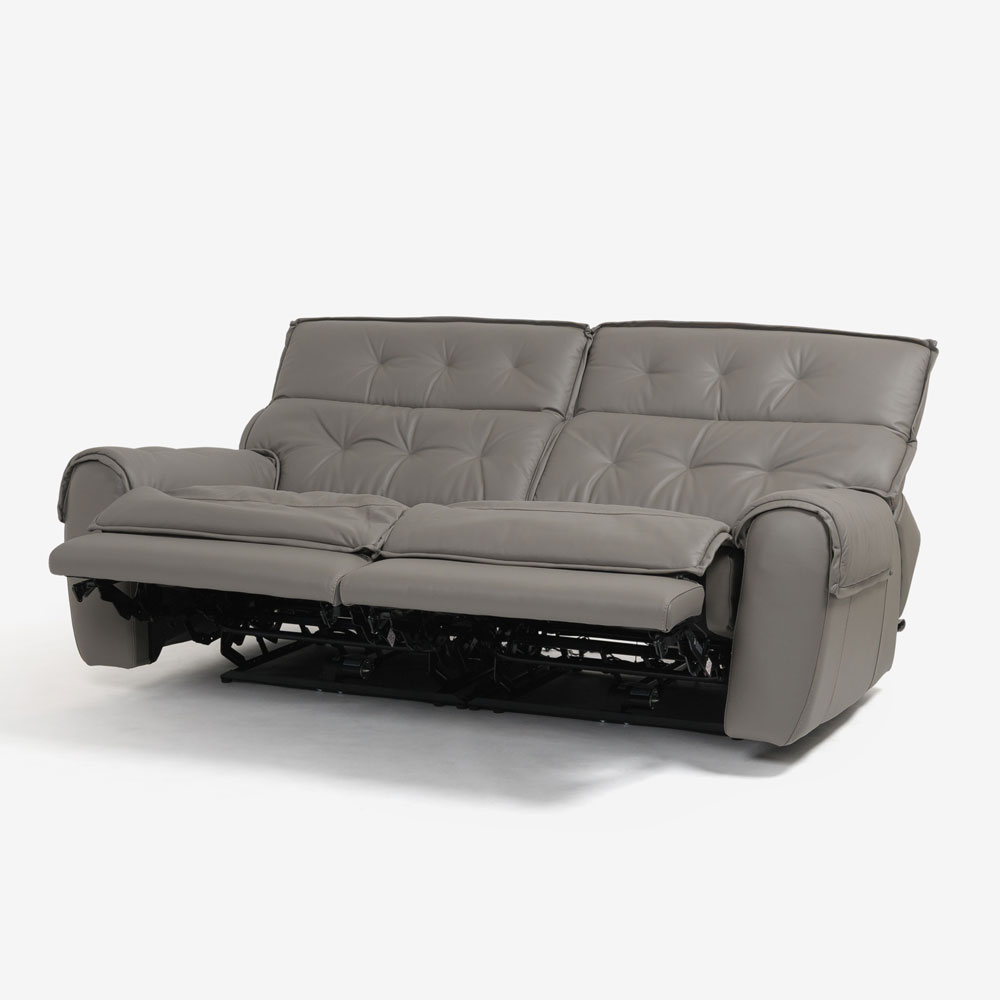 電動リクライニングソファ「L/S Motion 76（エルエスモーション76）」幅210cm 革#H/S-042E エレファントグレー色