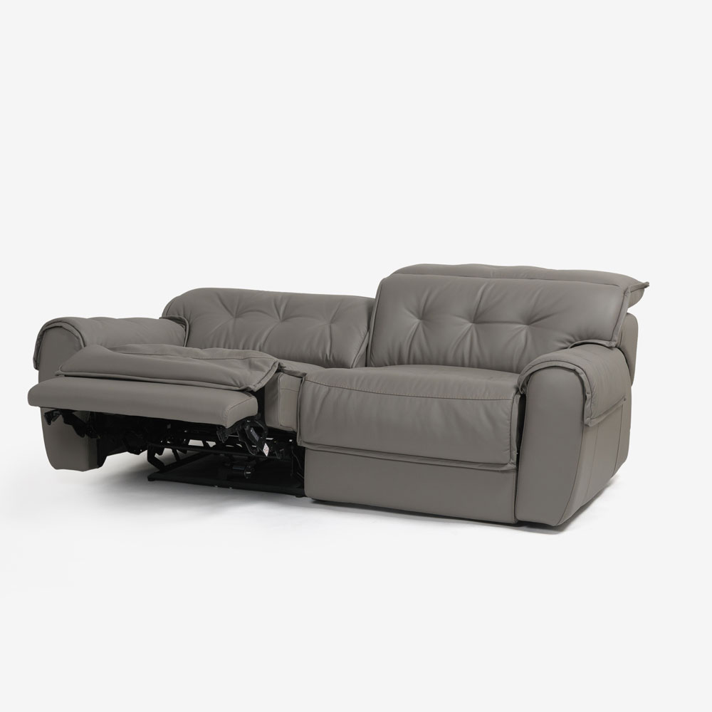 電動リクライニングソファ「L/S Motion 76（エルエスモーション76）」幅210cm 革#H/S-042E エレファントグレー色