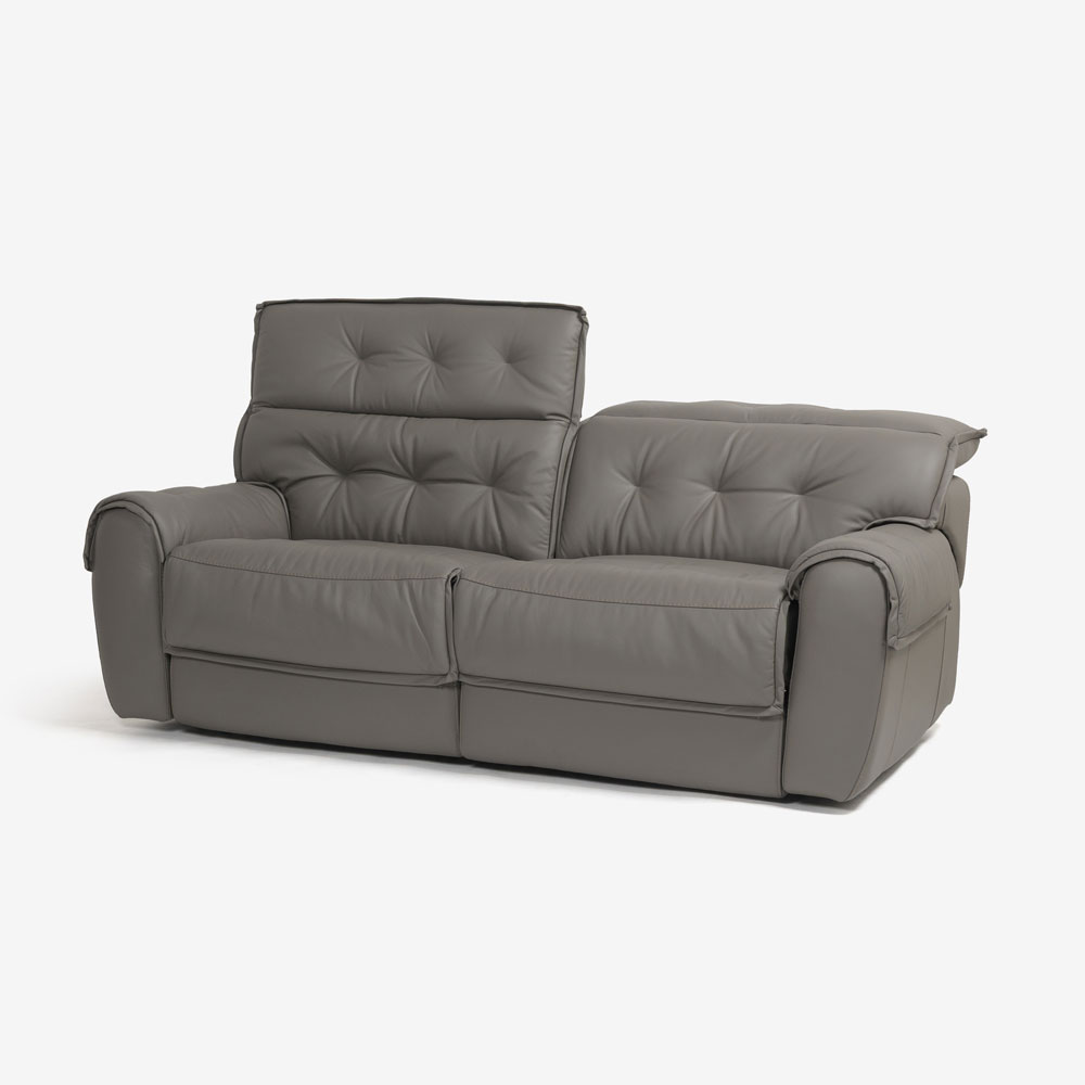 電動リクライニングソファ「L/S Motion 76（エルエスモーション76）」幅210cm 革#H/S-042E エレファントグレー色