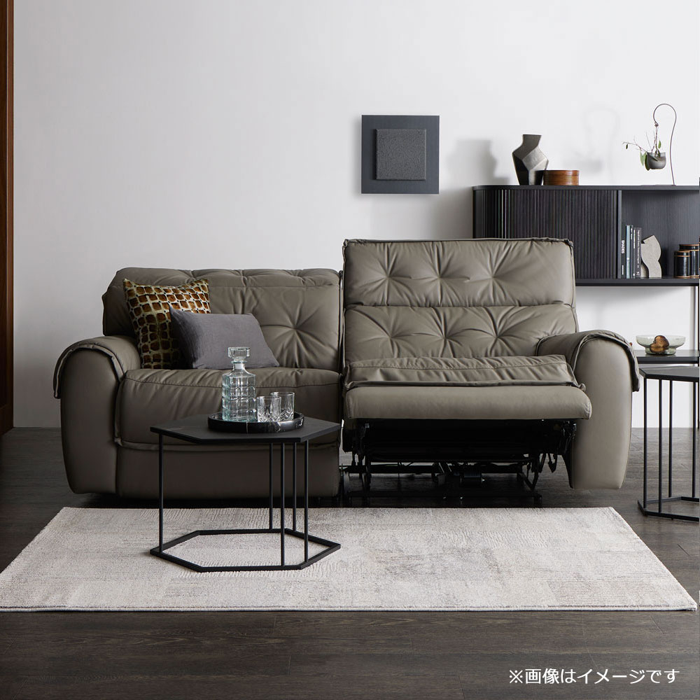 電動リクライニングソファ「L/S Motion 76（エルエスモーション76）」幅210cm 革#H/S-042E エレファントグレー色