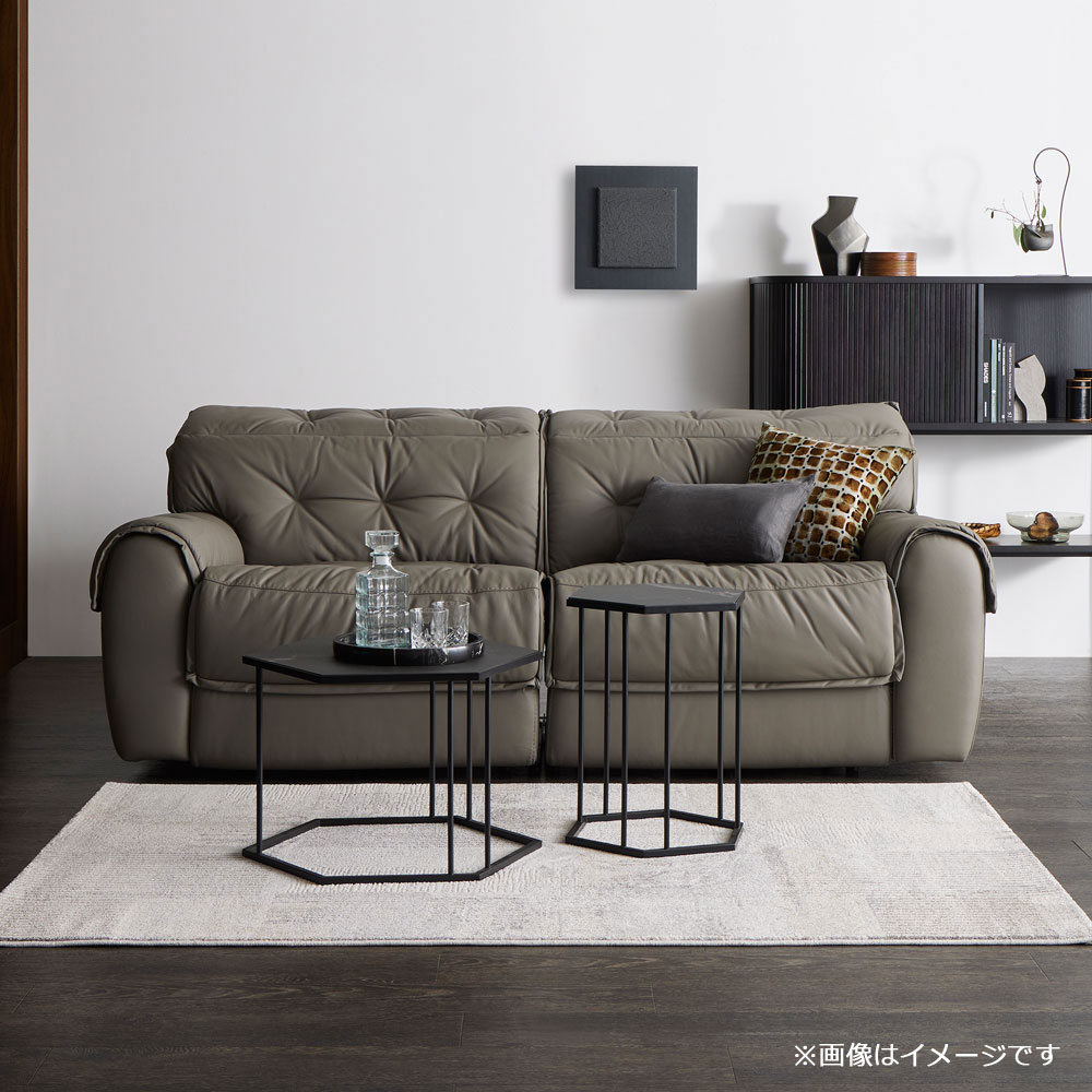電動リクライニングソファ「L/S Motion 76（エルエスモーション76）」幅210cm 革#H/S-042E エレファントグレー色
