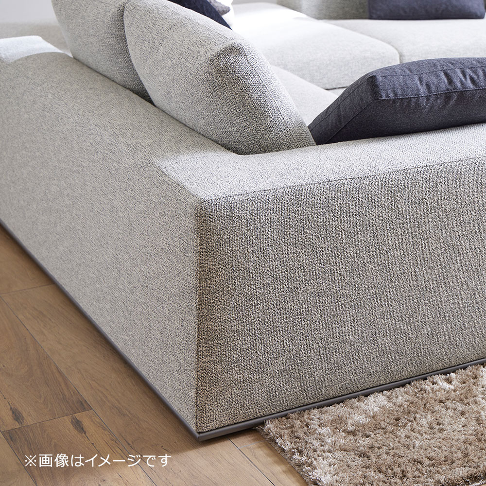 erba(エルバイタリア)コーナーソファ4点セット「ビアモンテナポレオーネ」向かって右カウチ 布ホワイト FUNKY01【お手入れキットの特典付き】