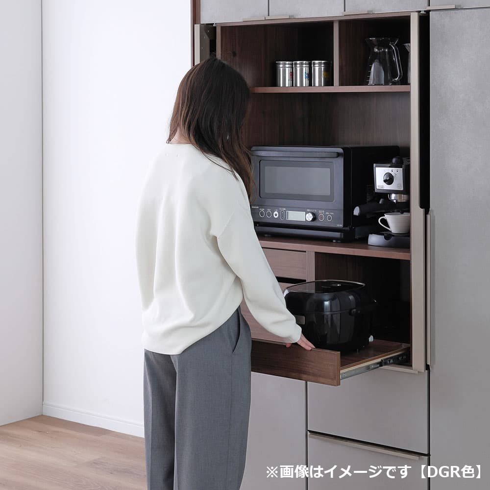 食器棚「シェルナ 100KB」幅100cm 奥行55cm 高さ198cm 全2色【セール対象品のため5%OFF】