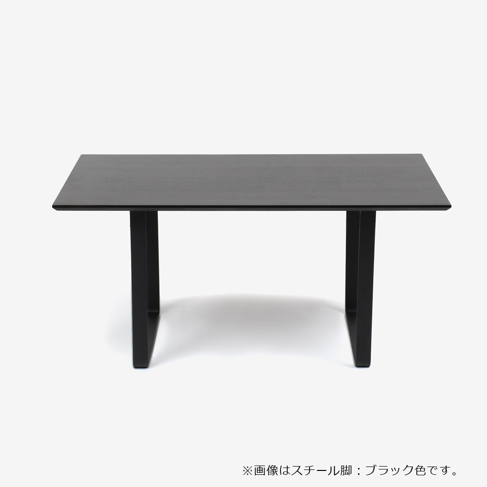 ダイニングテーブル「フィル3」天板角型 金属脚シルバー脚 レッドオーク材 ダークブラウン色 全3サイズ