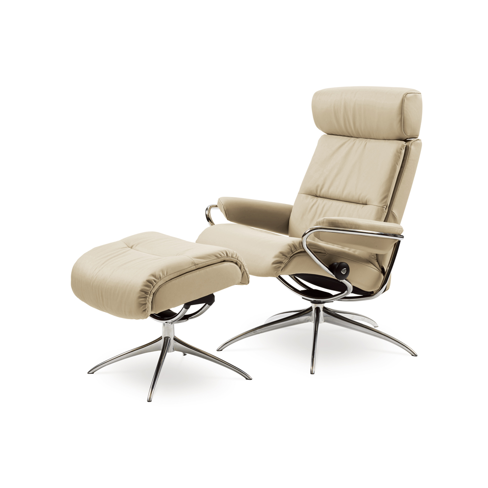 EKORNES(エコーネス)リクライニングチェア「ストレスレス トーキョー」スターベース ヘッドレスト付ローバック オットマン付 全2色