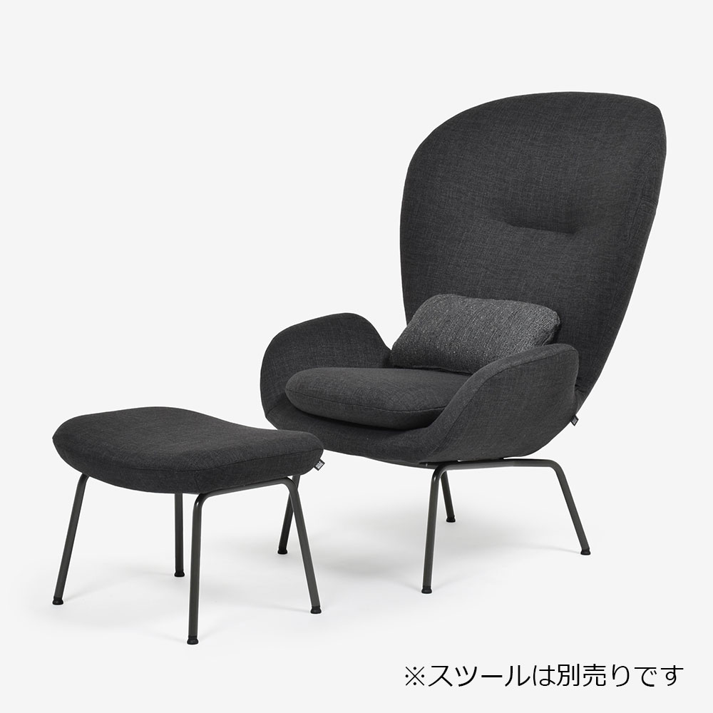 ROLF BENZ（ロルフベンツ）アームチェア「594」布 ブラックグレー色 #14.165