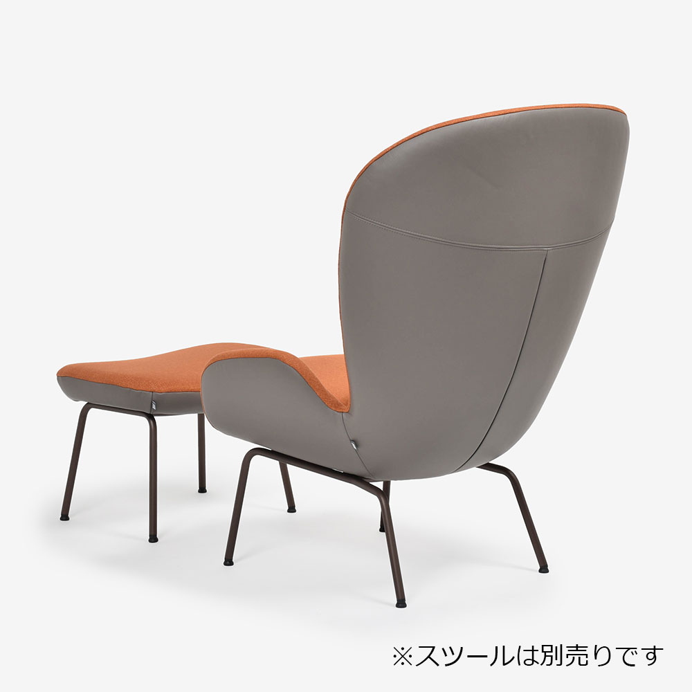 ROLF BENZ(ロルフベンツ)アームチェア「594」布 レッドオレンジ色 #14.160