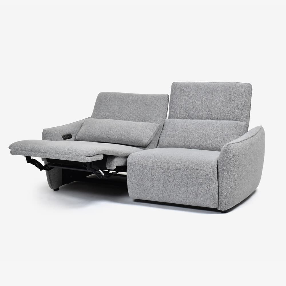 電動リクライニングソファ2点セット「ルッカ SD-524B(1モーター+3モーター)」幅192cm 布#CP430-3 グレー色