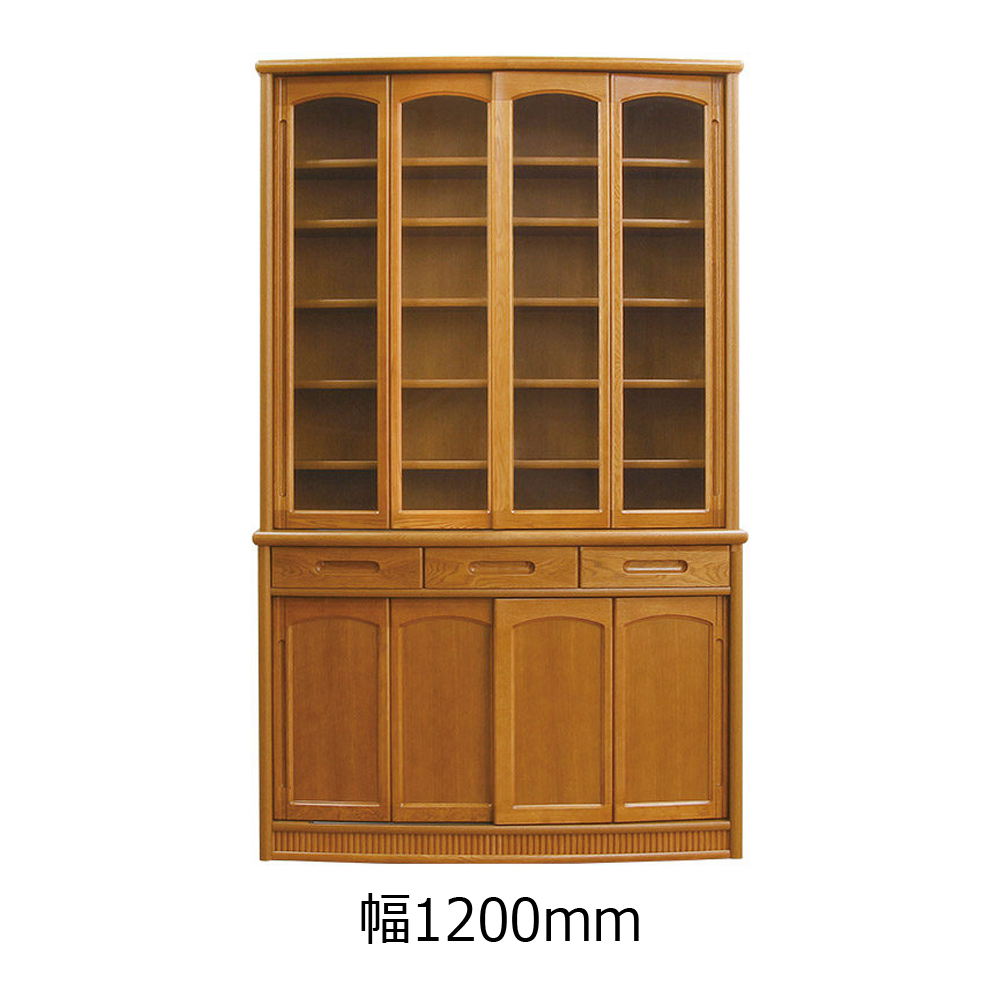 浜本工芸　ダイニングボード「No.1950」ナラ材 ダークオーク色 奥行48cm 高さ195cm 幅全4サイズ［No.1950］