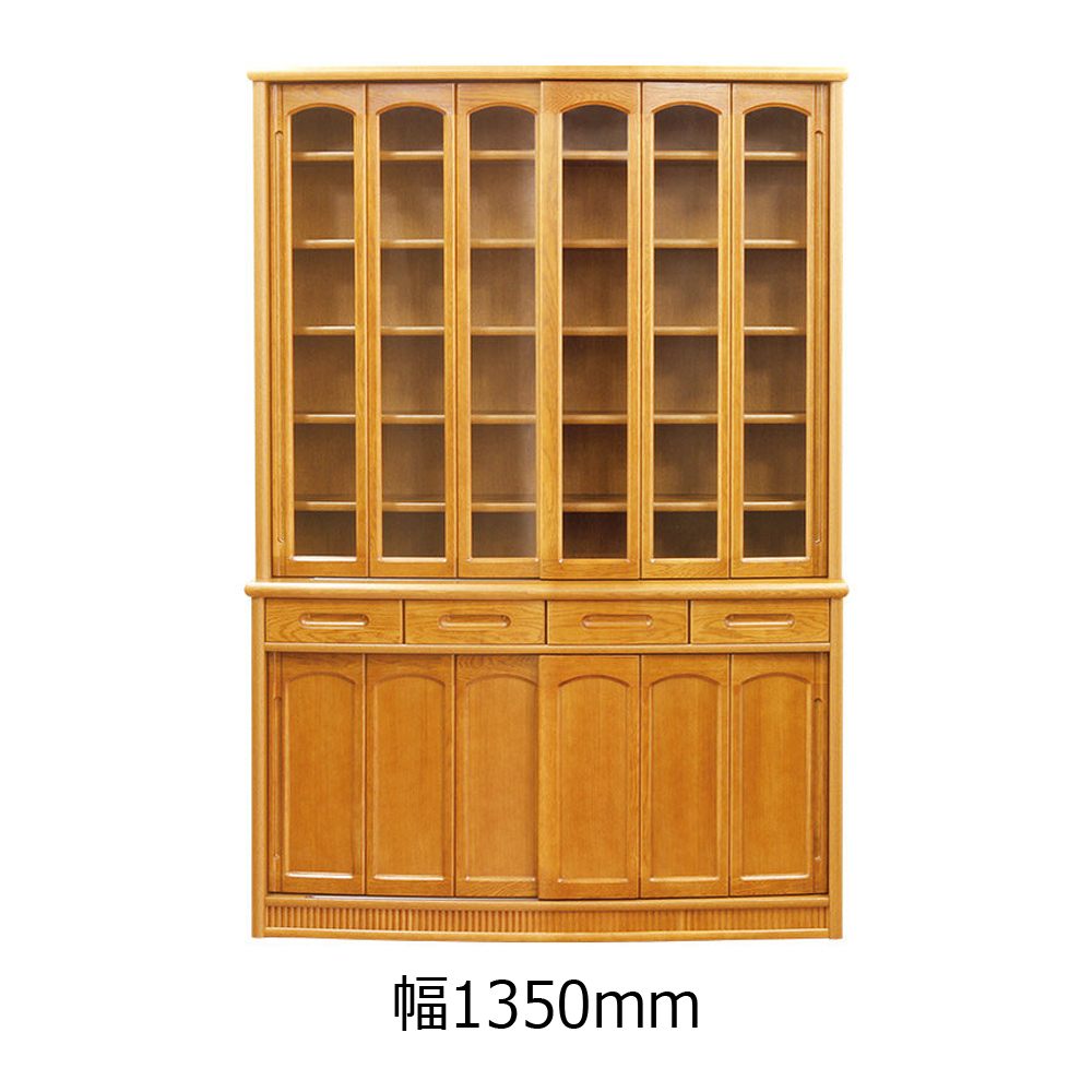 浜本工芸　ダイニングボード「No.1950」ナラ材 ダークオーク色 奥行48cm 高さ195cm 幅全4サイズ［No.1950］