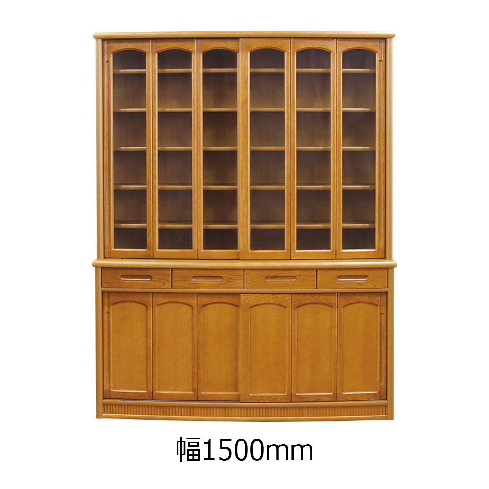 浜本工芸　ダイニングボード「No.1950」ナラ材 ダークオーク色 奥行48cm 高さ195cm 幅全4サイズ［No.1950］