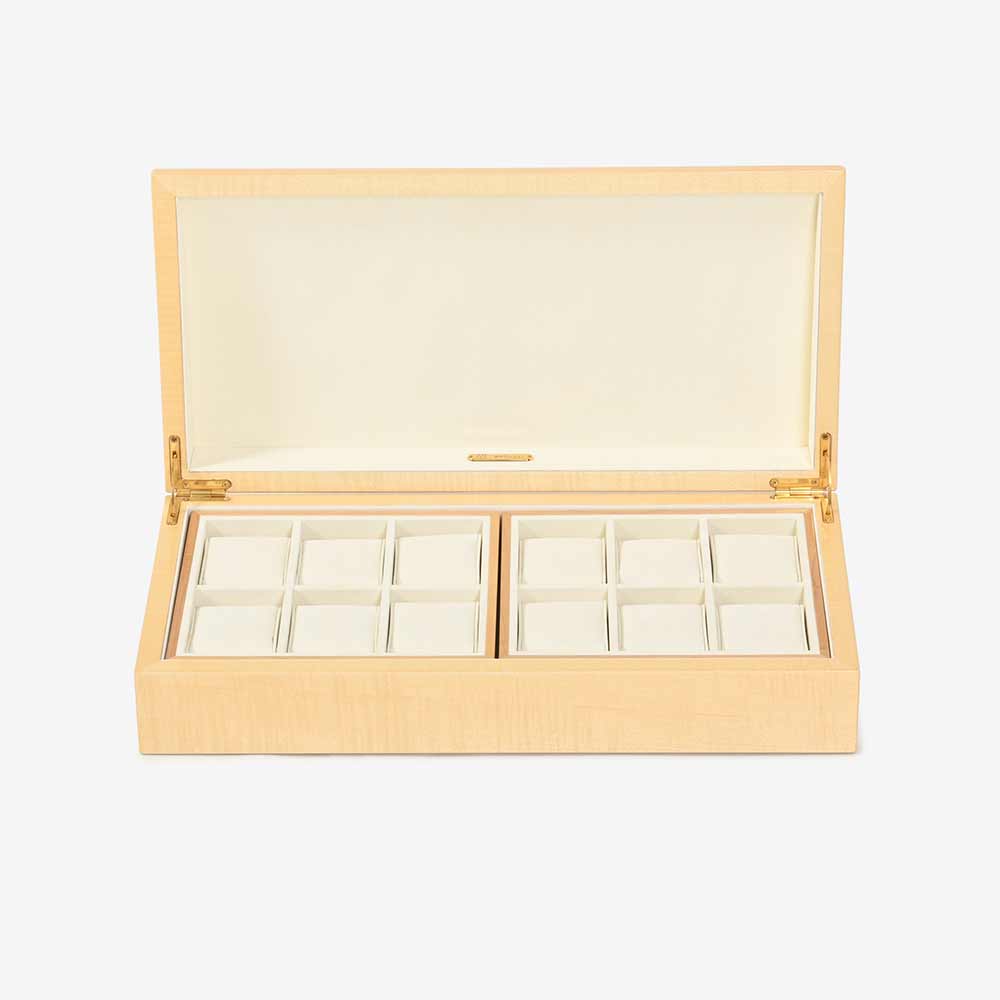 時計ケース 「クリスタル NO.5」ホワイトシカモア材【受注生産品】