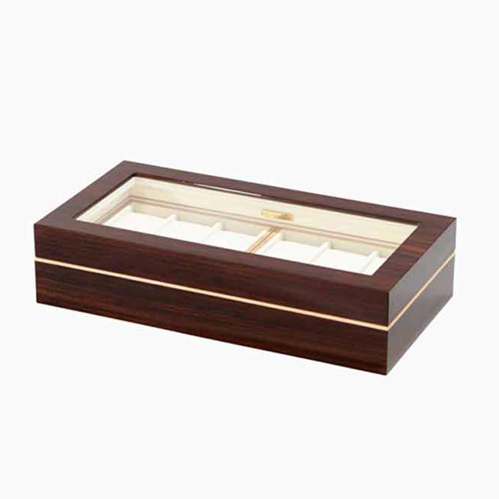 時計ケース 「クリスタル NO.6」 ローズウッド材【受注生産品】