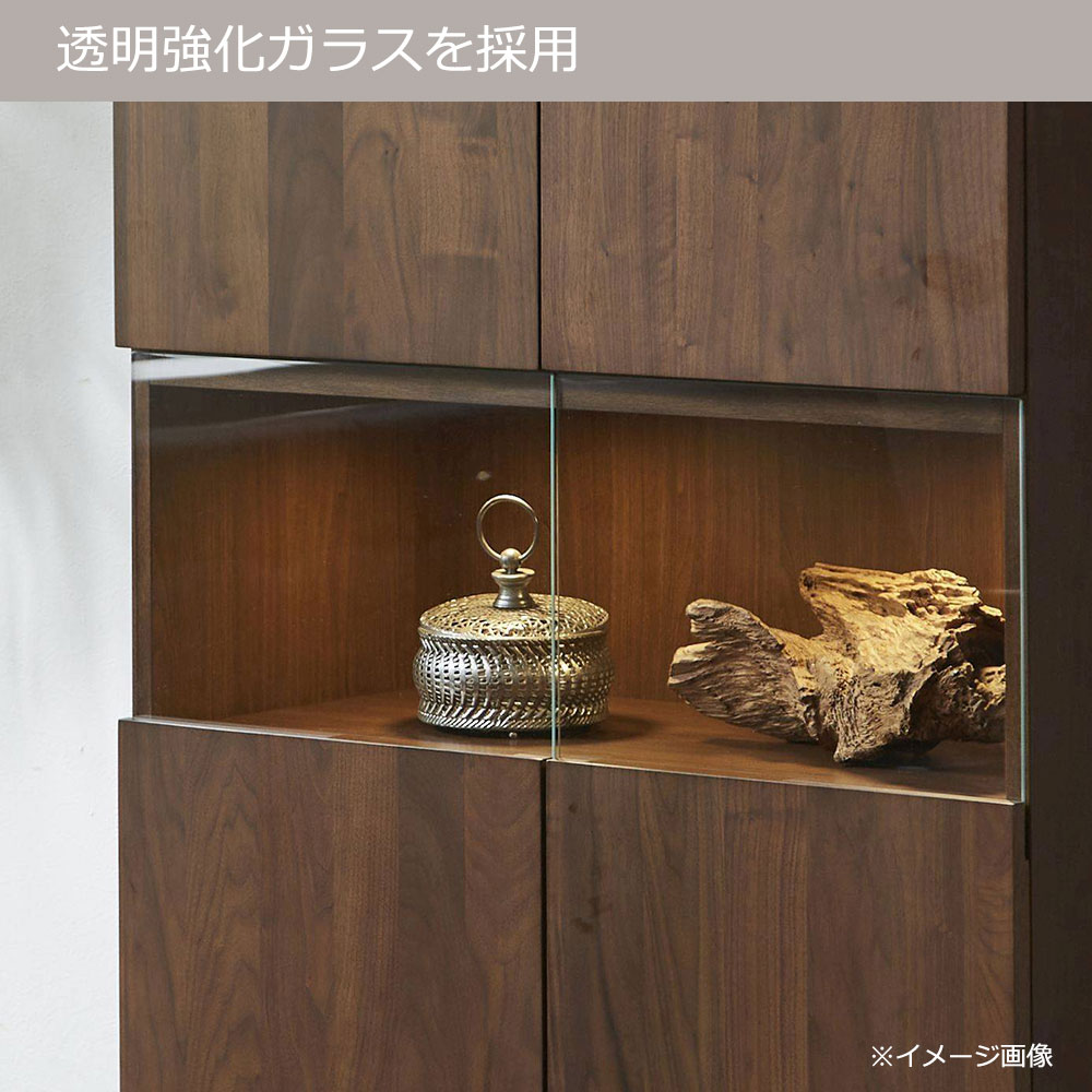 キャビネット「NEWイソラ」 幅80cm 全2色 ガラス部背面2タイプ(板張り/ミラー付き)【セール対象品のため5%OFF】