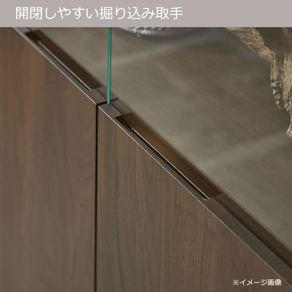 キャビネット「NEWイソラ」 幅80cm 全2色 ガラス部背面2タイプ(板張り/ミラー付き)【セール対象品のため5%OFF】