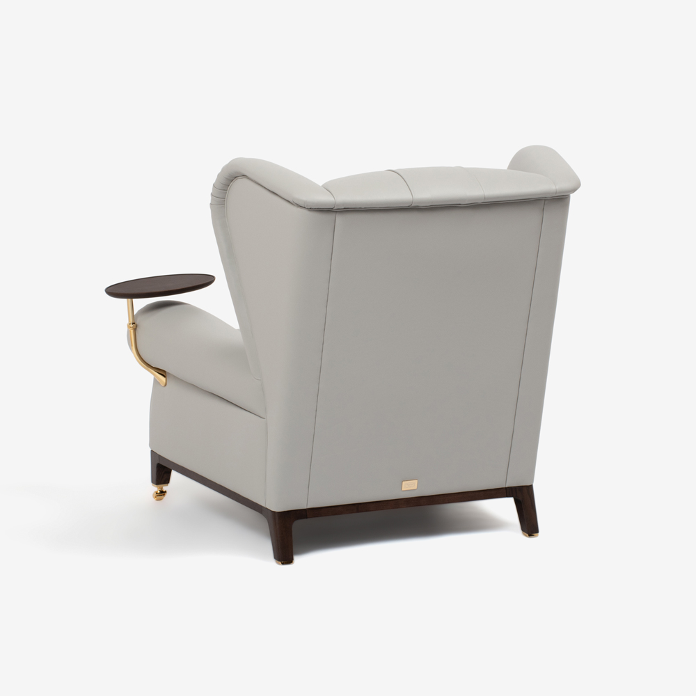 PoltronaFrau(ポルトローナ・フラウ)アームチェア「2019 グレン」革ライトグレー色【次回入荷未定】