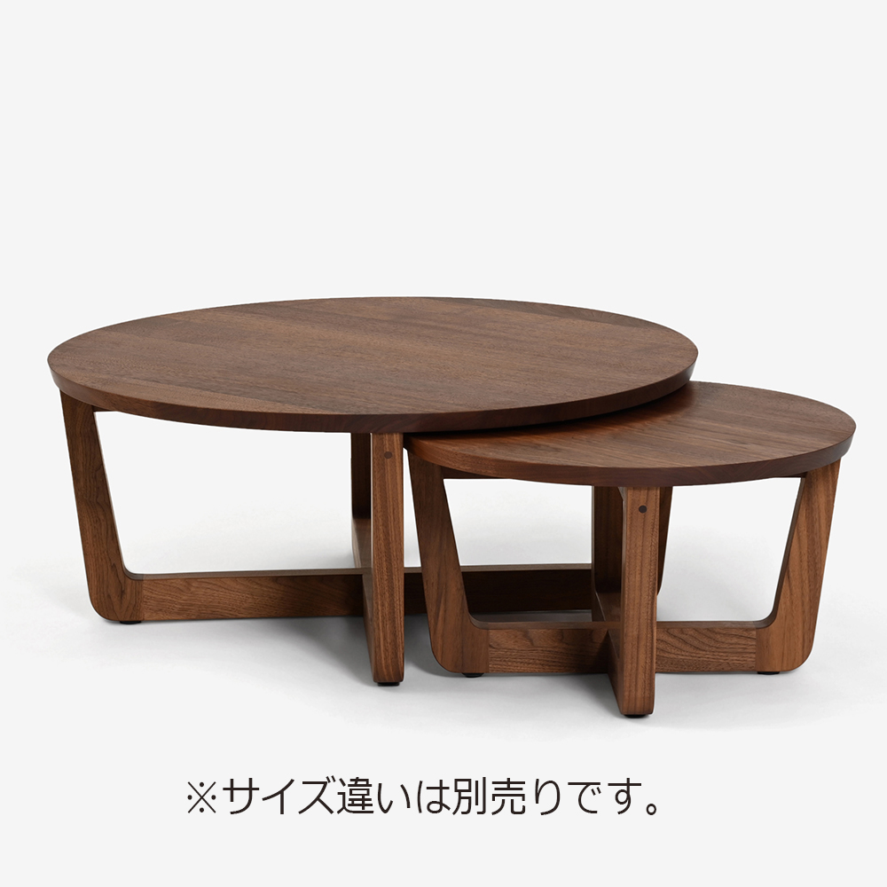 MASTERWAL（マスターウォール）センターテーブル「HEAVEN ヘヴン HVLT9038-WN」90cm丸 ウォールナット材オイル仕上げ【受注生産品】