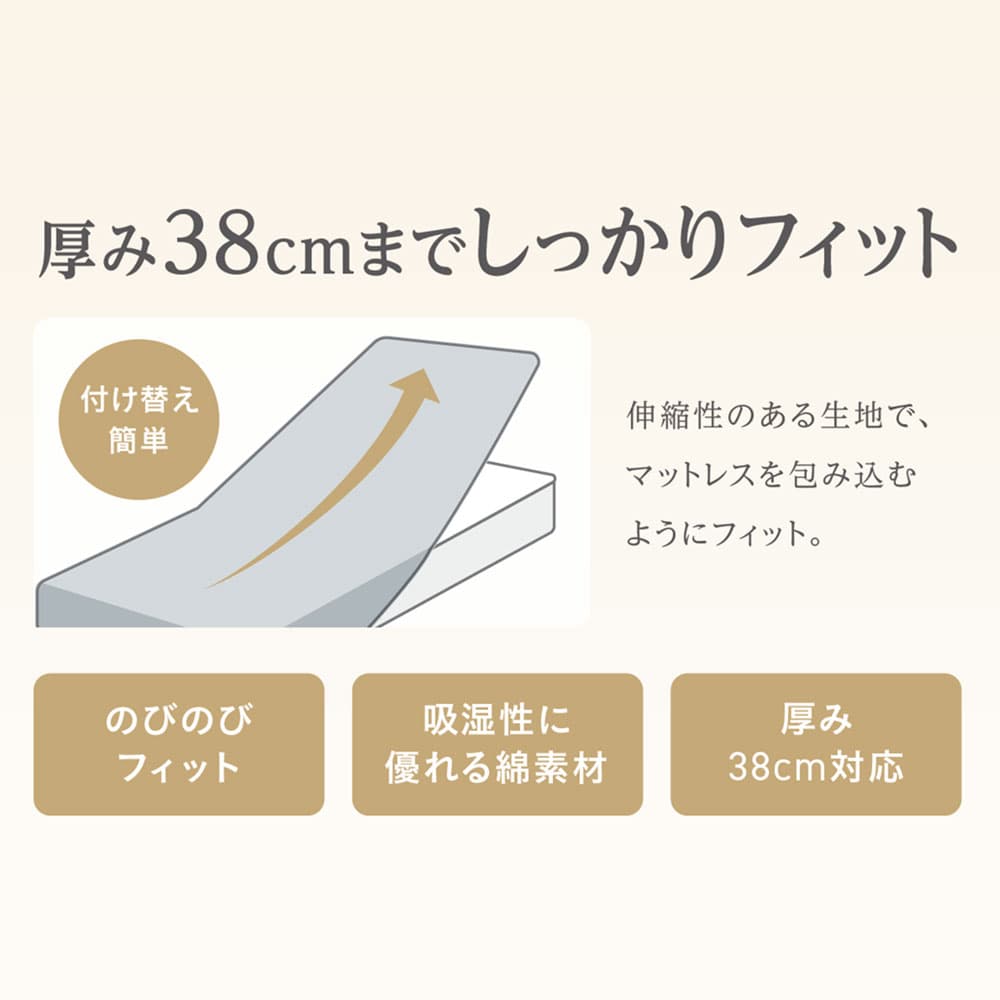 「ズレにくいベッドパッド3点パック ウール調湿タイプ」羊毛 ベッドパッド1枚+ボックスシーツ2枚 全3サイズ