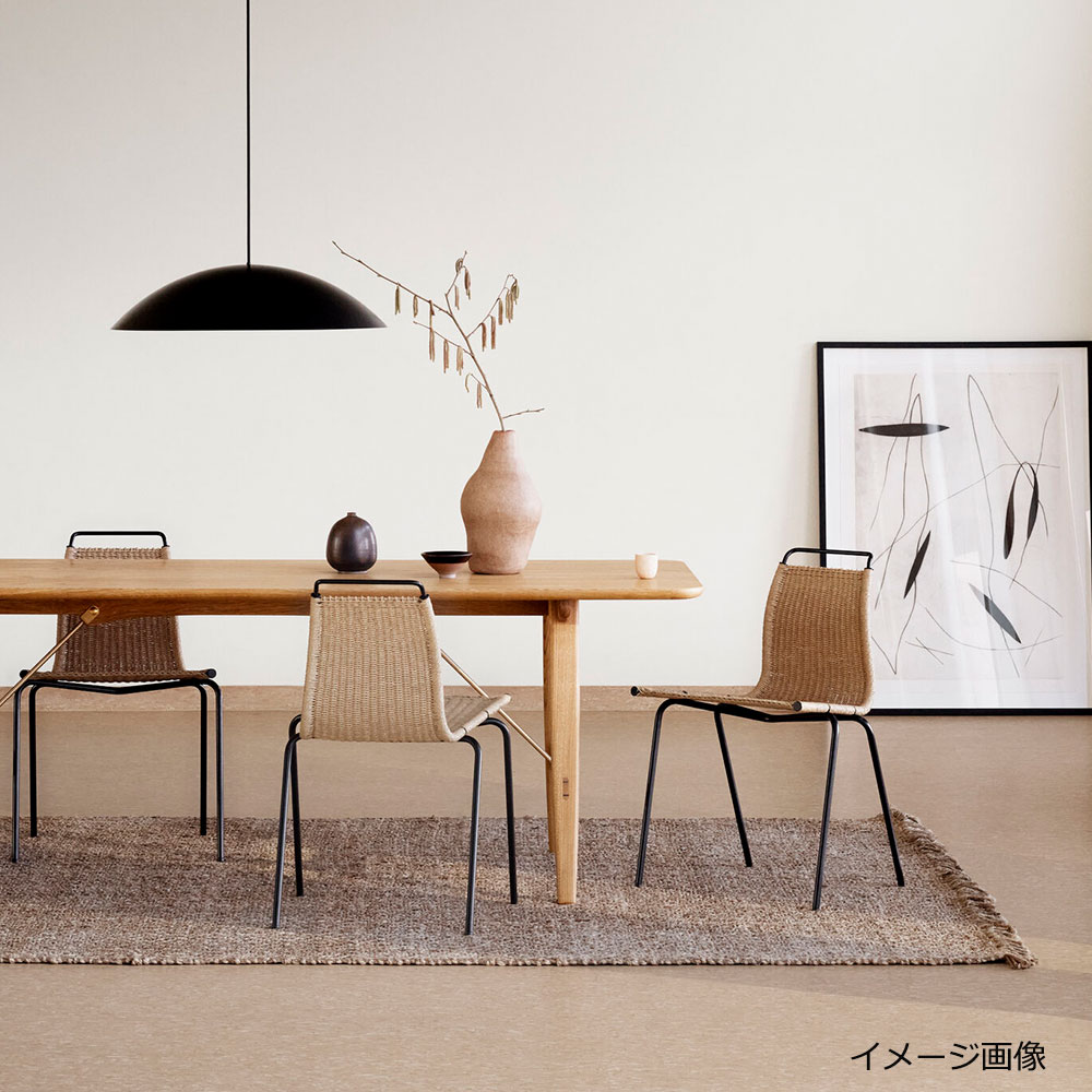 カール・ハンセン&サン ダイニングチェア「PK1」ブラックフレーム ナチュラルペーパーコード【受注生産品】