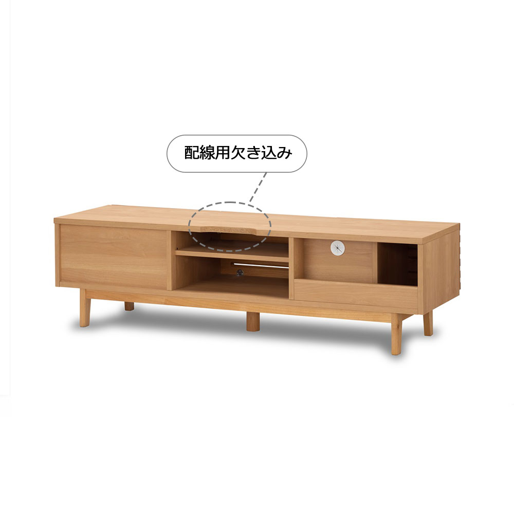 hotta woody(堀田木工所)テレビボード「ノーヴァ2 NA」幅150.2cm アルダー材ナチュラル色【オンラインショップ限定品】【セール対象品のため5%OFF】