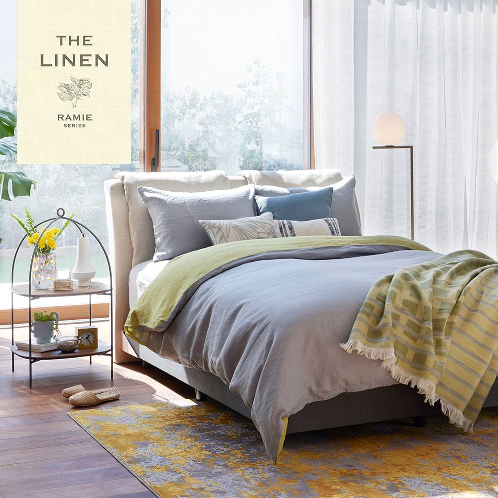 ボックスシーツ「THE LINEN -RAMIE-（ザ リネン ラミー）」マチ高43cm 麻 全5サイズ 全4色