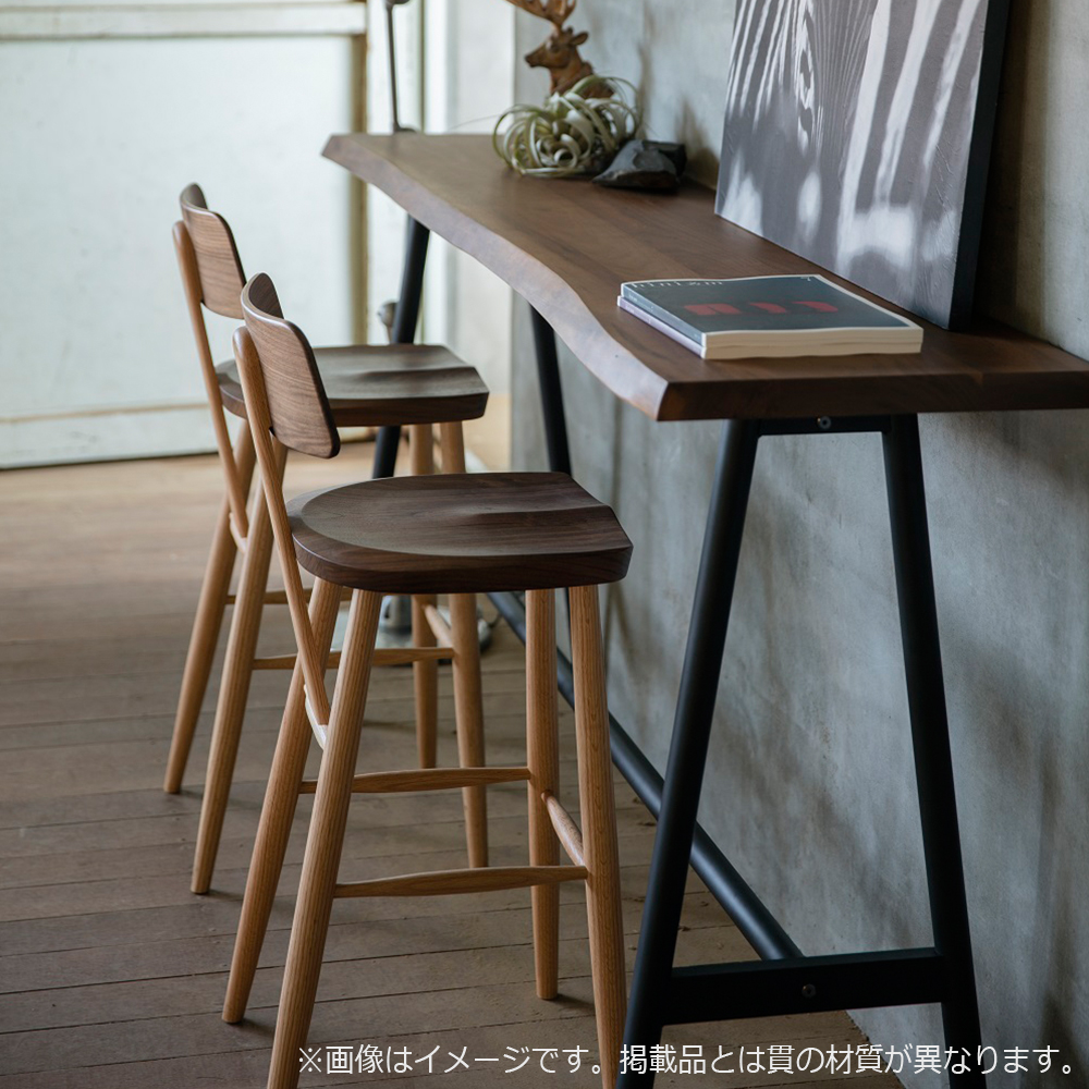 カウンターテーブル「REAL DT049 200050」幅200cm 天板高95cm ウォールナット材【受注生産品】