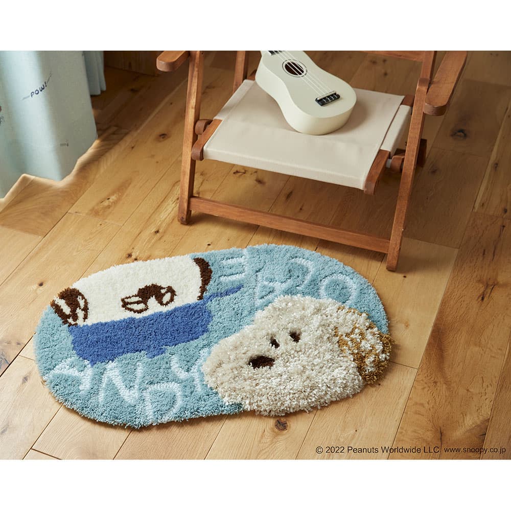 マット「スヌーピー アンディ&オラフマット」 70ｘ45cm PEANUTS（ピーナッツ）