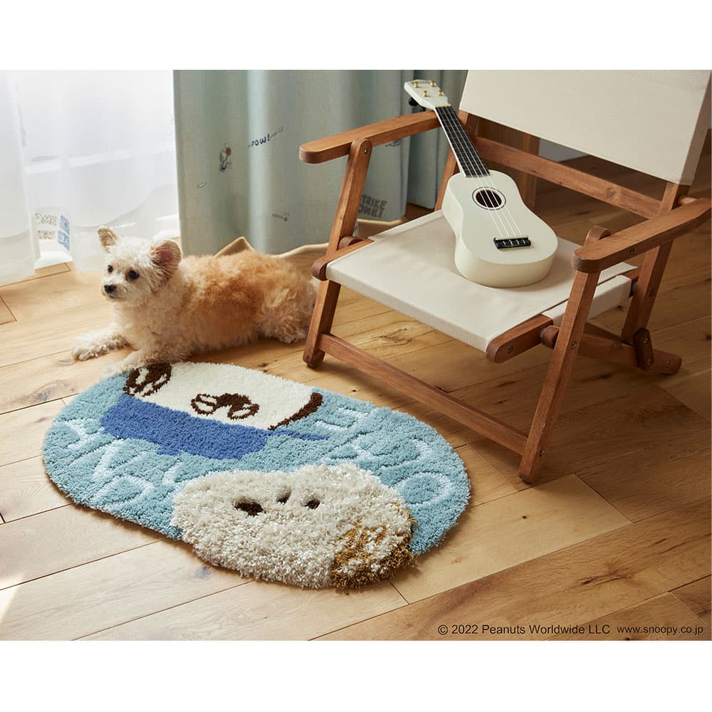 マット「スヌーピー アンディ&オラフマット」 70ｘ45cm PEANUTS（ピーナッツ）