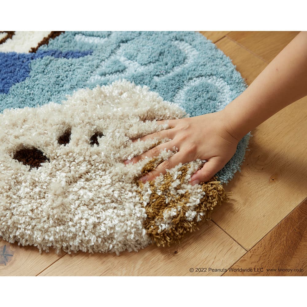 マット「スヌーピー アンディ&オラフマット」 70ｘ45cm PEANUTS（ピーナッツ）