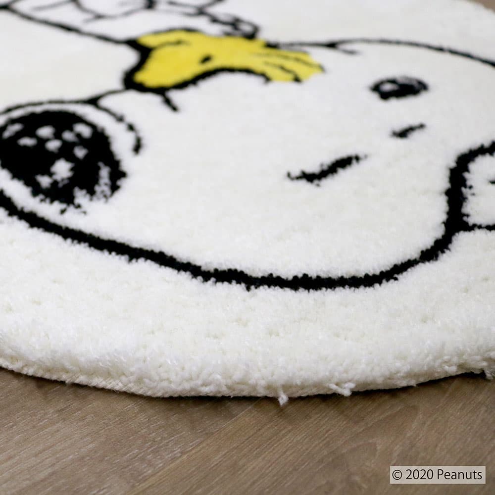 マット「スヌーピー クロースフレンドマット」 丸65x65cm PEANUTS(ピーナッツ)