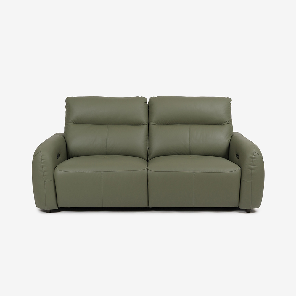 電動リクライニングソファ 3人掛け「L/S Motion 81(エルエスモーション81)」 幅210cm 革#H/S-697E セージグリーン色
