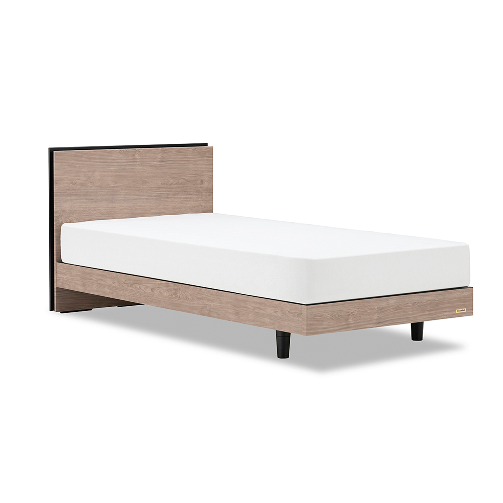 FranceBed（フランスベッド）ベッドフレーム「BG-001 LG」レッグタイプ すのこ床板 コンセント付き アッシュグレー色
