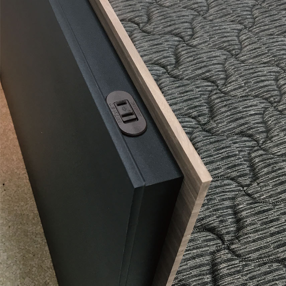 FranceBed(フランスベッド)ベッドフレーム「BG-001 DR」引出しタイプ すのこ床板 コンセント付き アッシュグレー色