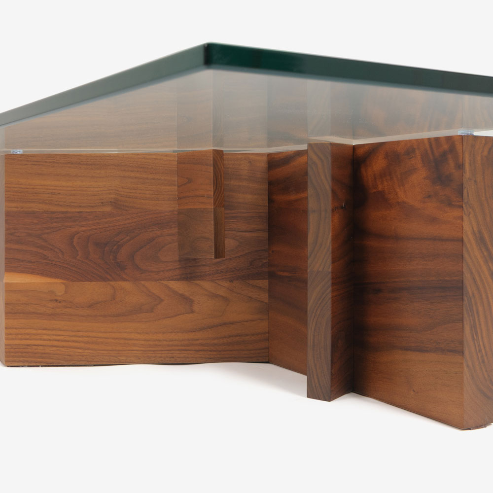 ligne roset（リーン・ロゼ）センターテーブル「ロゼアシェラ」幅110cm ガラス天板 脚：ウォールナット材 【受注生産品】【LIGNE ROSET FAIR 6月28日(日)まで15%OFF】