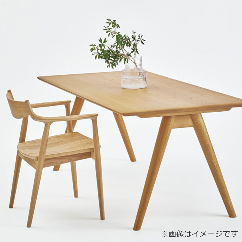 浜本工芸 ダイニングチェア（肘付き）「DA-7804M」板座 オーク材 ナチュラル色［No.7800］