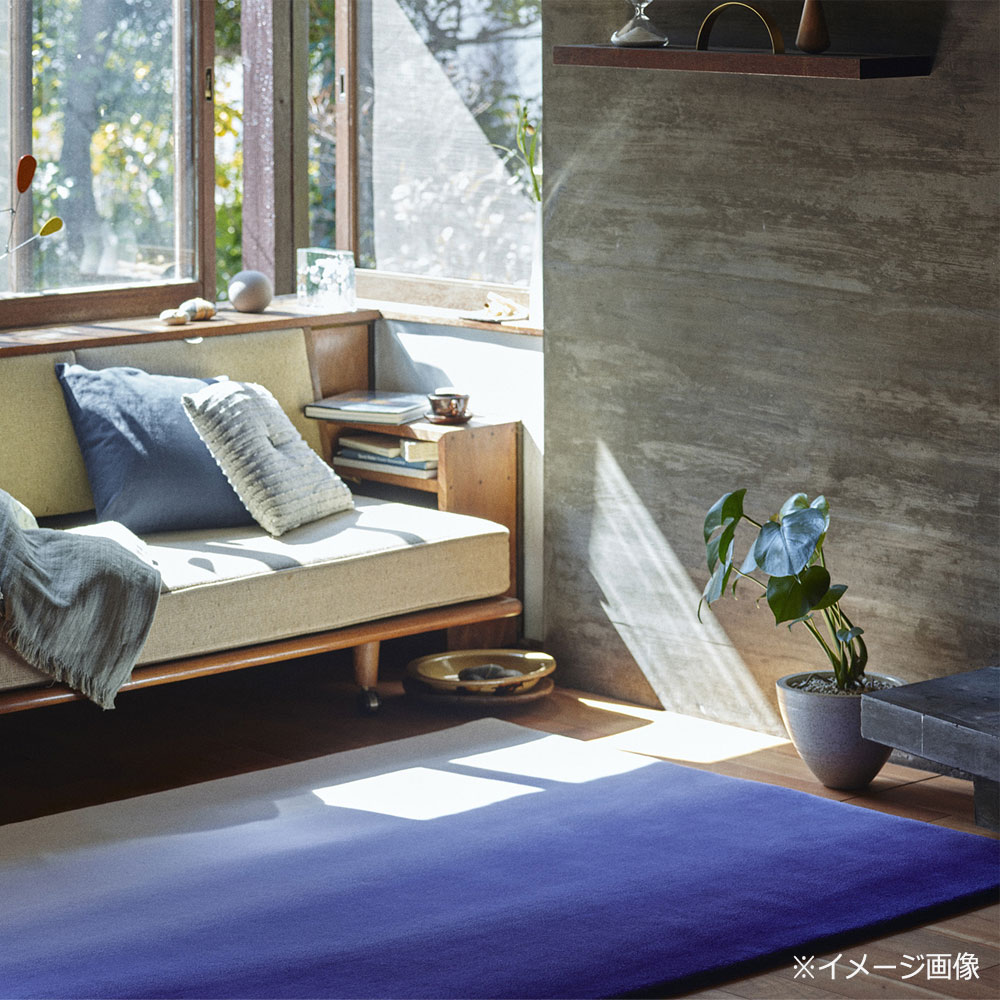 山形緞通　手刺緞通「しもつき」幅200x長さ140cm 防炎【受注生産品】